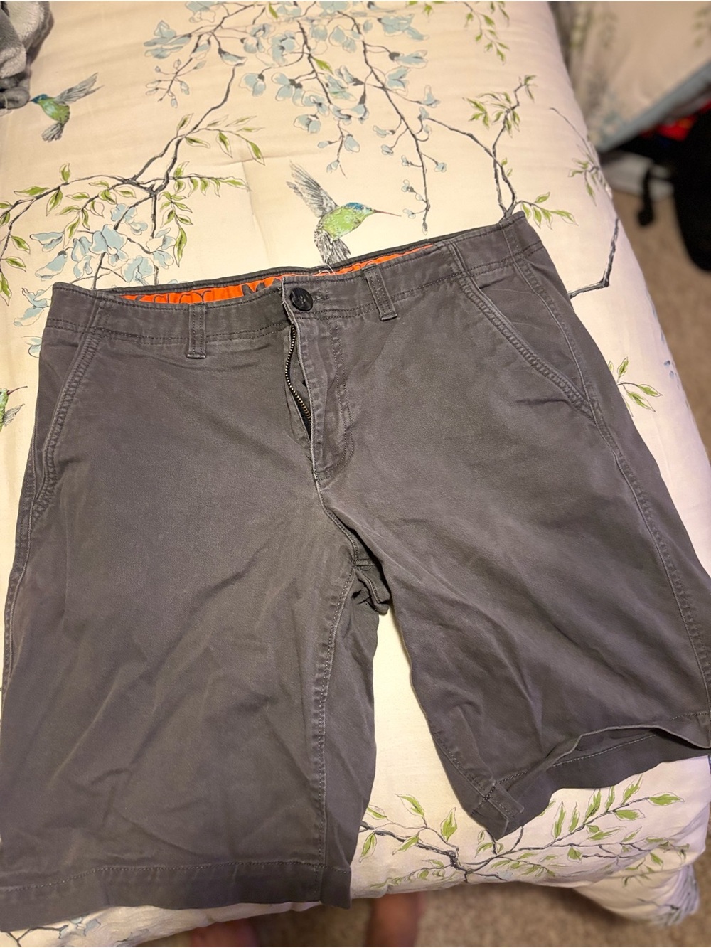 urban pipeline Gray Shorts with Orange Waistband